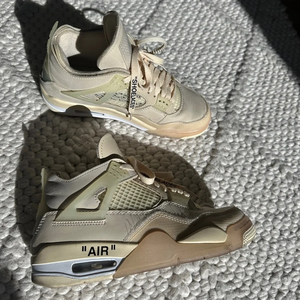 2020 Off-White x Wmns Air Jordan 4 Retro SP 'Sail' - Picture 2 of 8